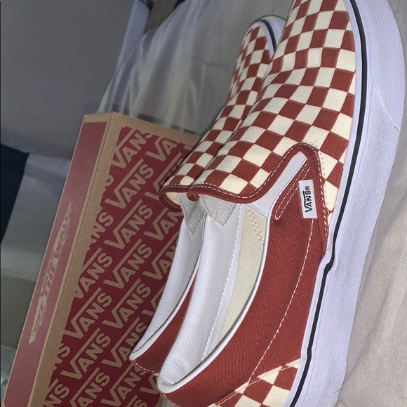 Slip ons red/cream checker vans - Picture 5 of 6